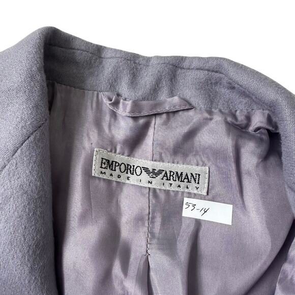 Emporio Armani Purple Wool & Cashmere Blend Women's Blazer Size 42 or 10 | 53-14 - Picture 4 of 8